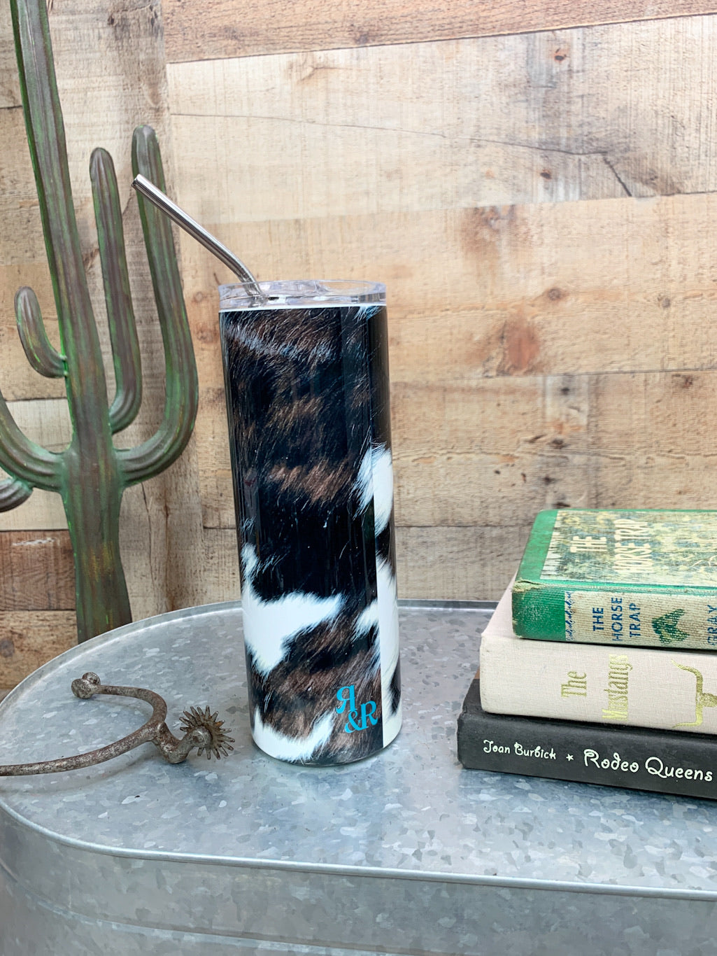 Cowhide Print Skinny Tumbler