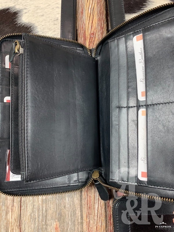Cowhide Corral Organizer Wallet