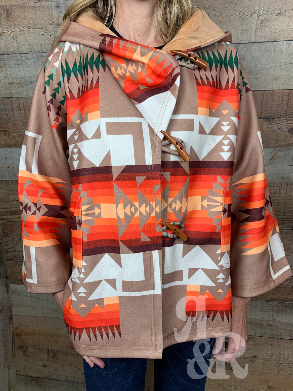 Aztec Poncho Coat