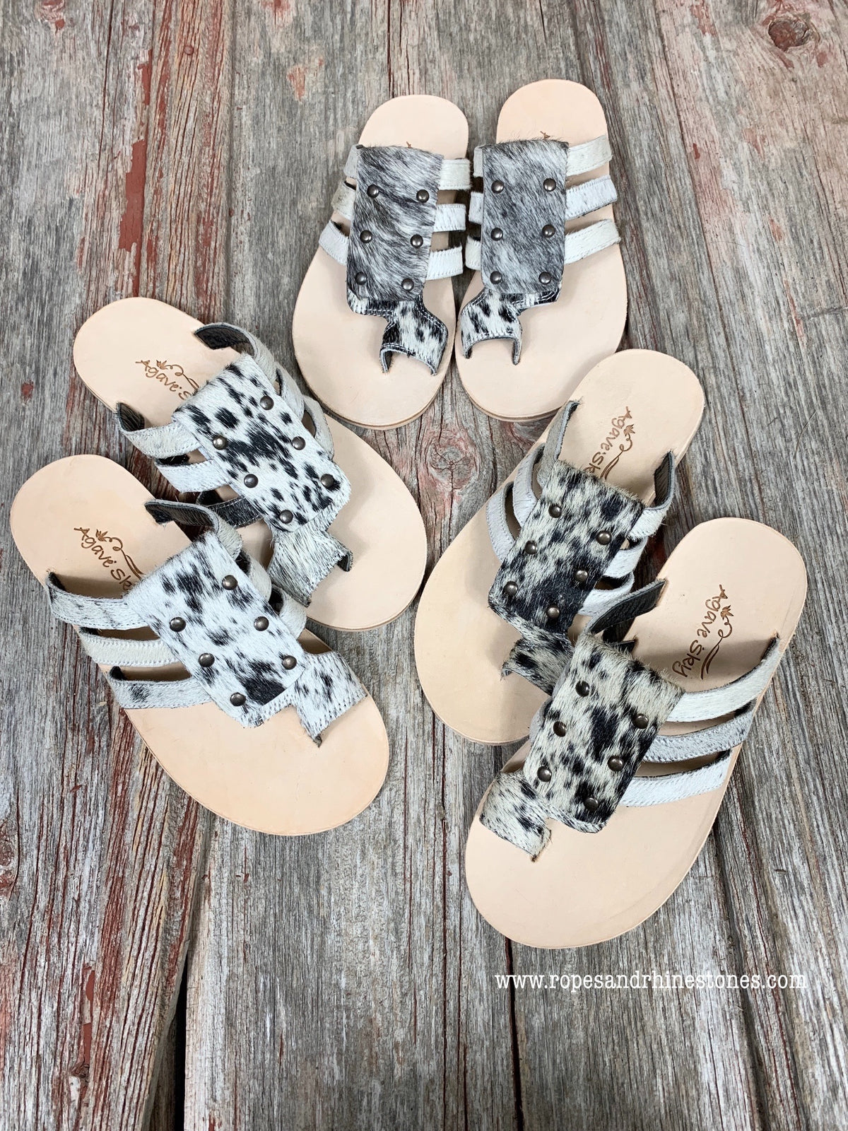 Cowhide Brandy Sandals