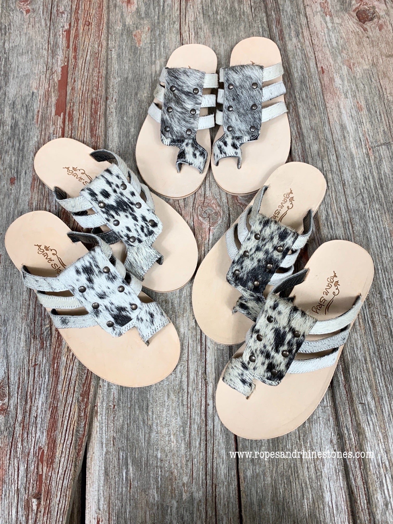 Cowhide Brandy Sandals