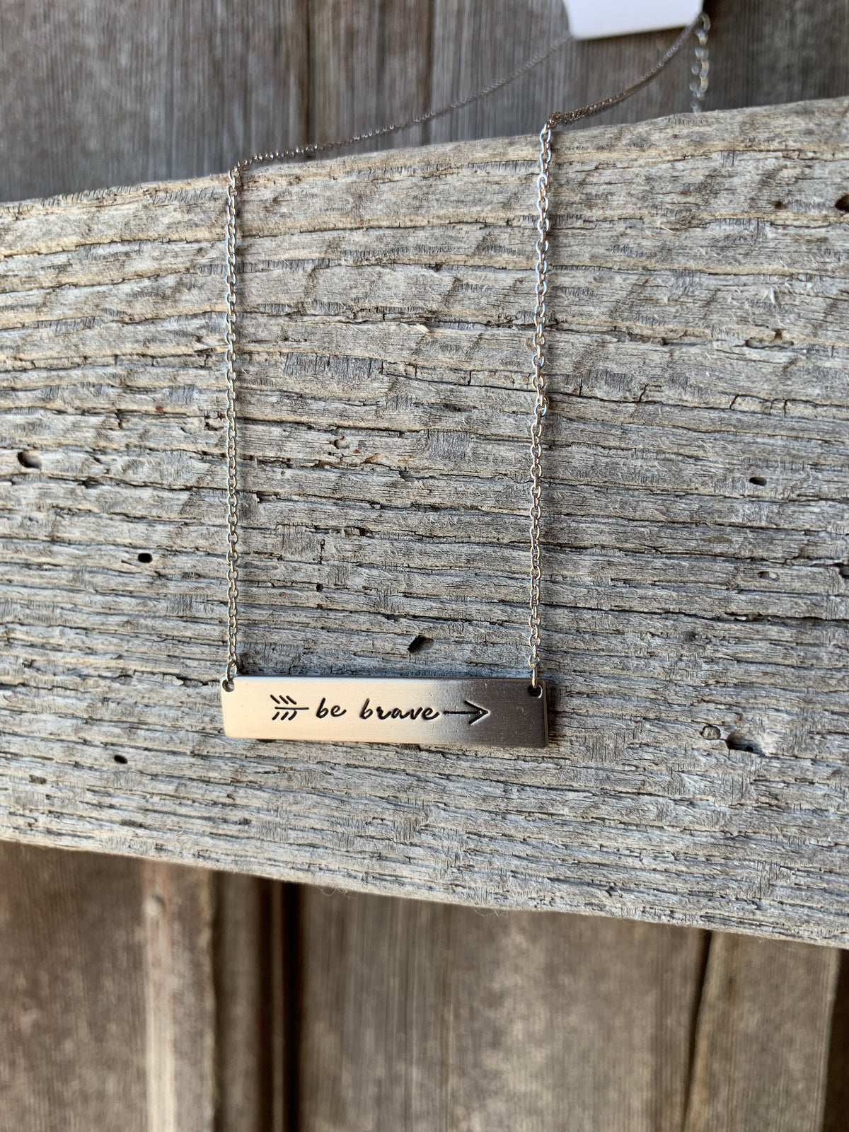 Be Brave Bar Necklace