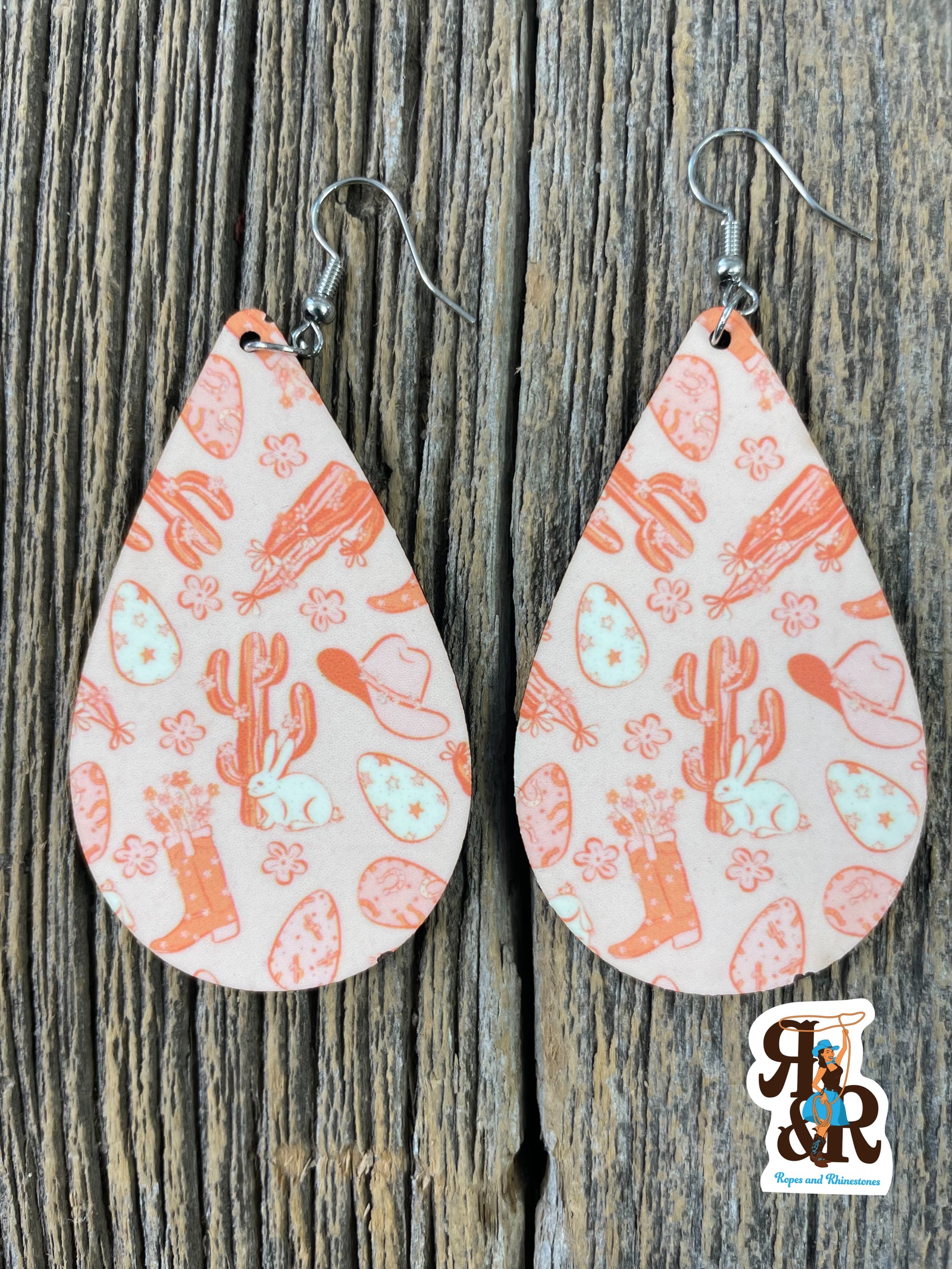 Easter Bunny Cactus Earrings