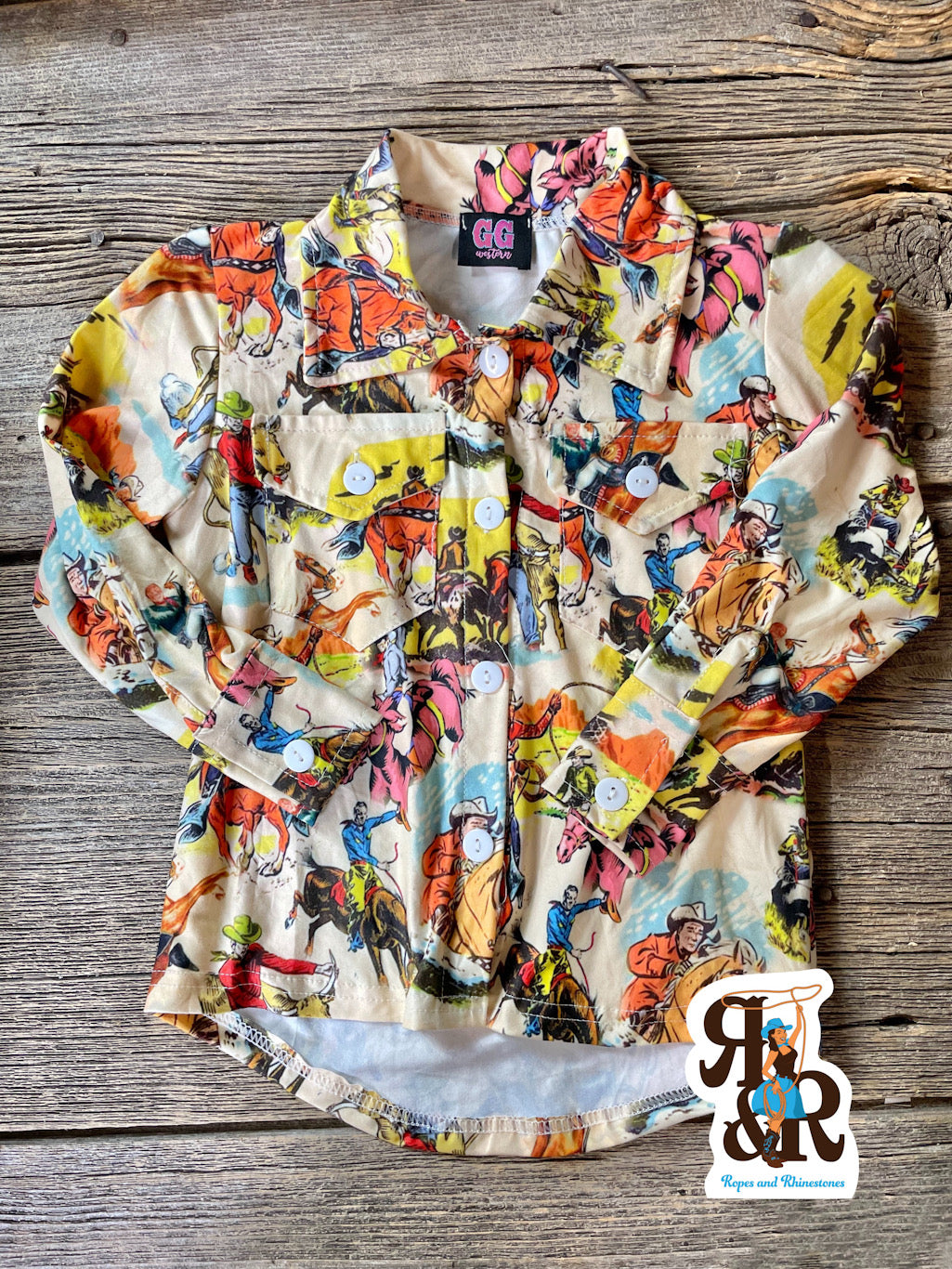 Let&#39;s Get Western Kids Button Down Shirt