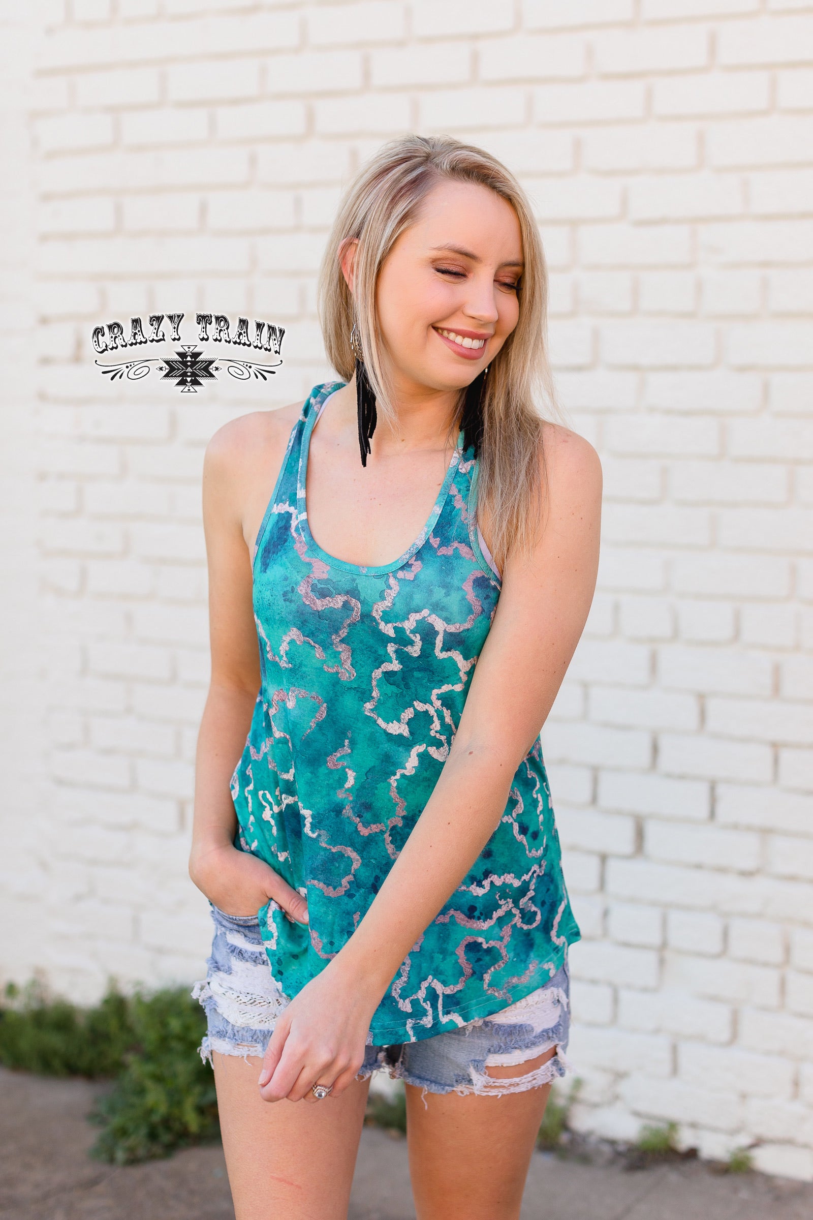 Emerald City Turquoise Tank Top