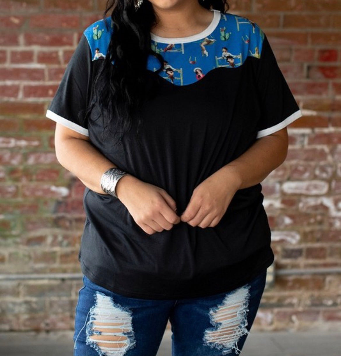 Pin Up Cowgirl Yoke Top