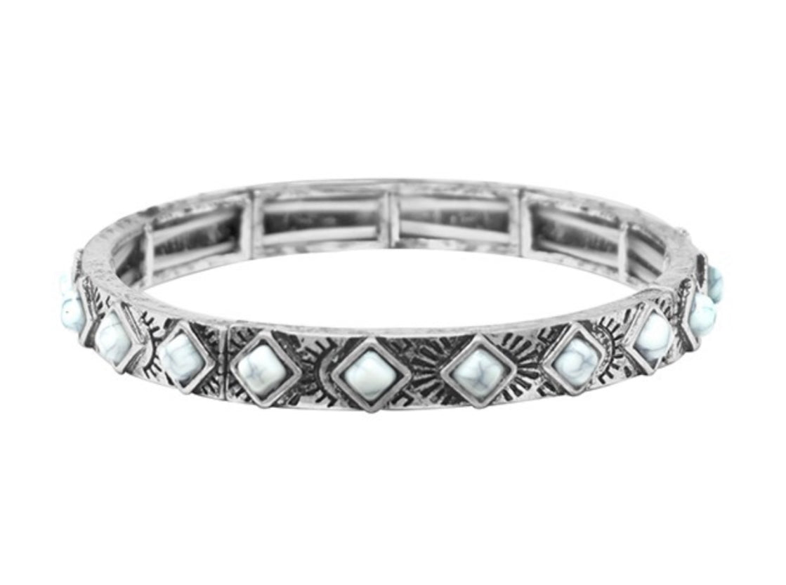 Diamond Stone Stretch Bracelet