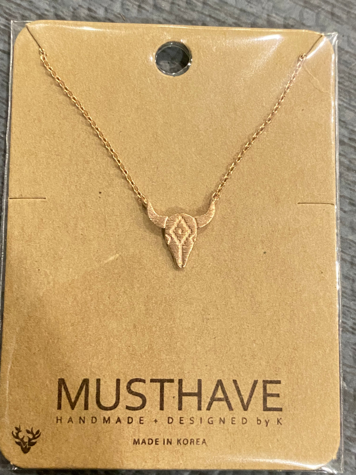 Petite Aztec Skull Necklace