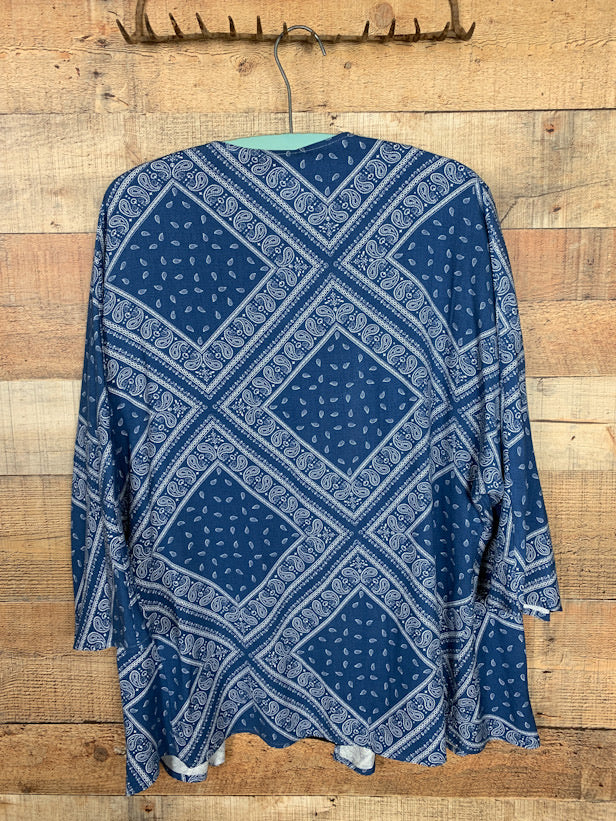 Blue Bandana Kimono