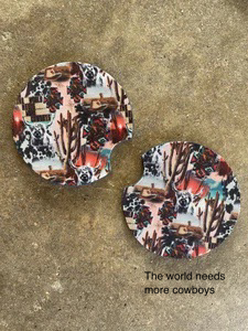 Western Neoprene Car Coaster