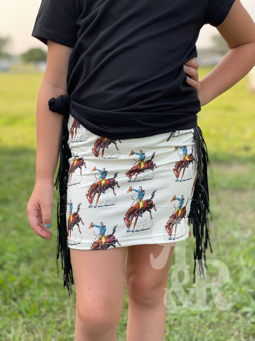 Vintage Cowboy Fringe Skirt