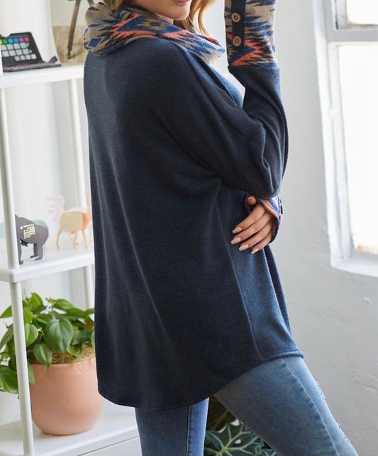 Aden Aztec Cowl Neck Tunic