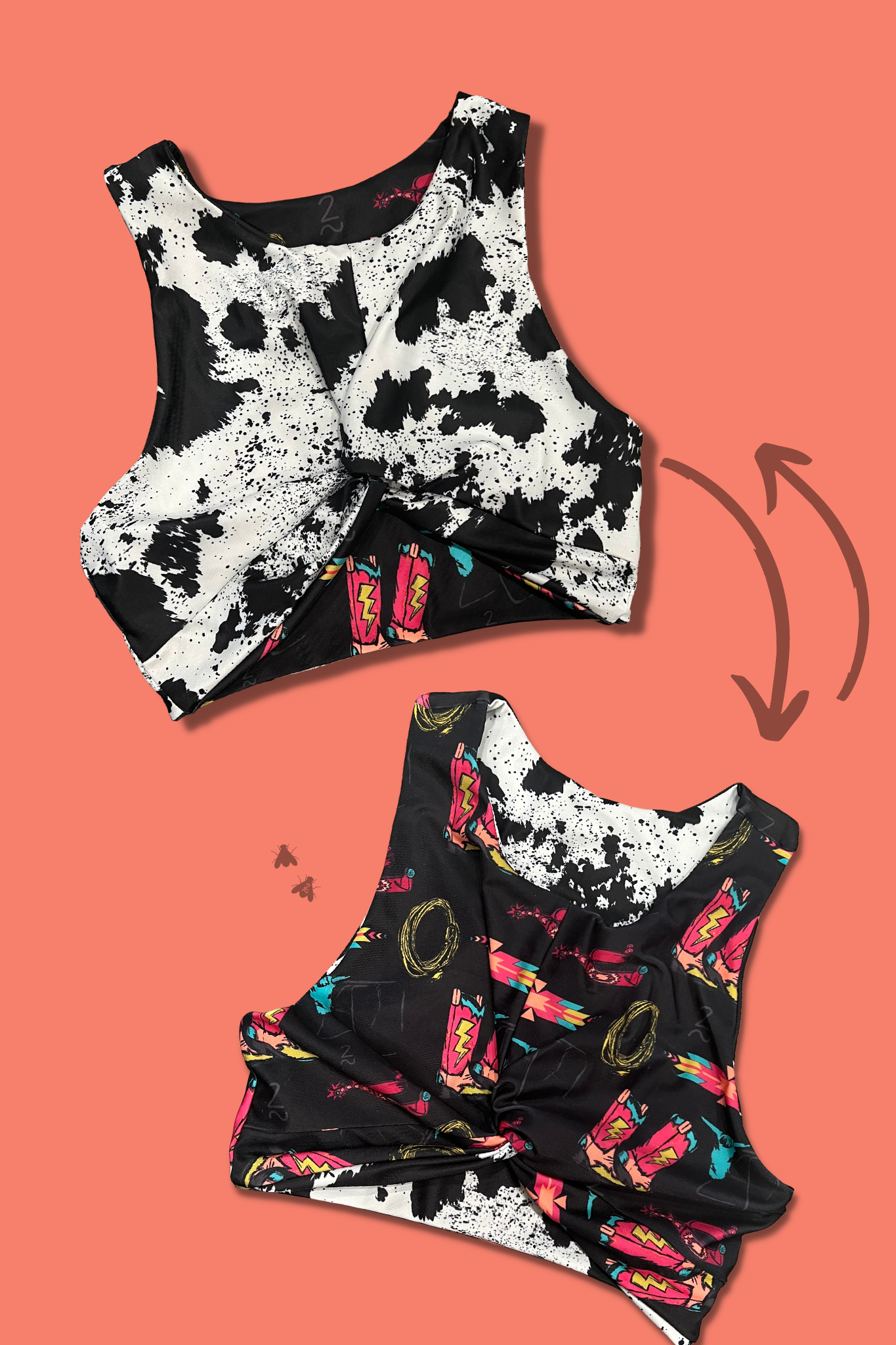 Rope The Neon Lights Twist Swim Top