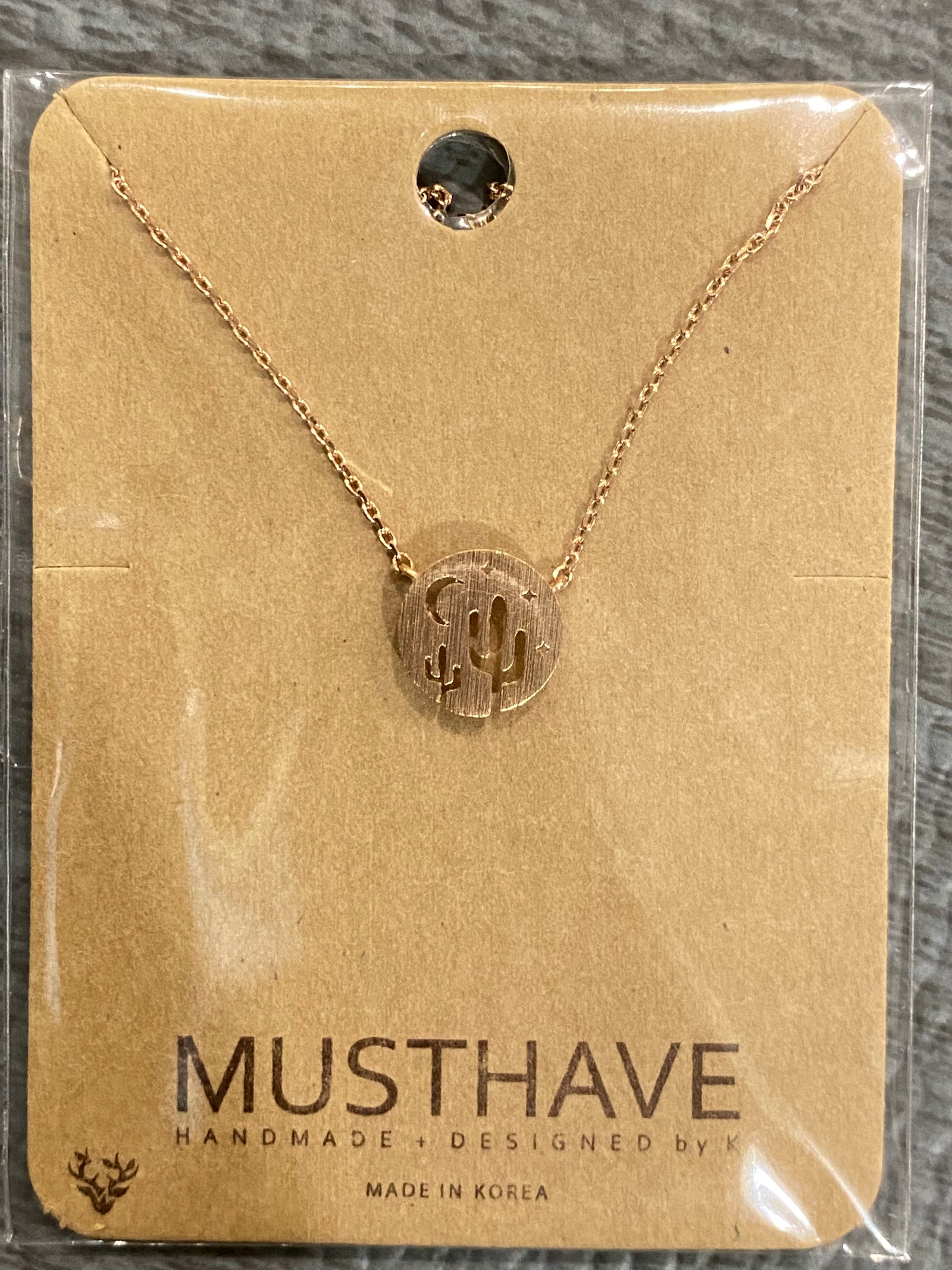 Circular Cactus Sunset Necklace