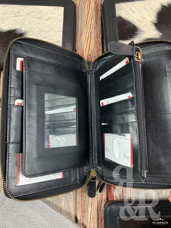 Cowhide Corral Organizer Wallet