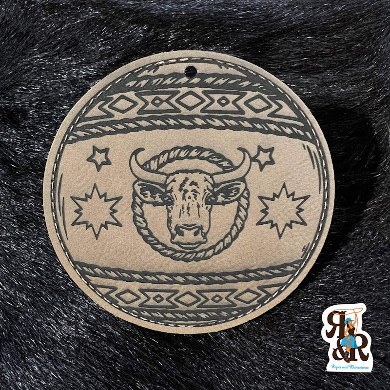 Western Leatherette Christmas Ornament