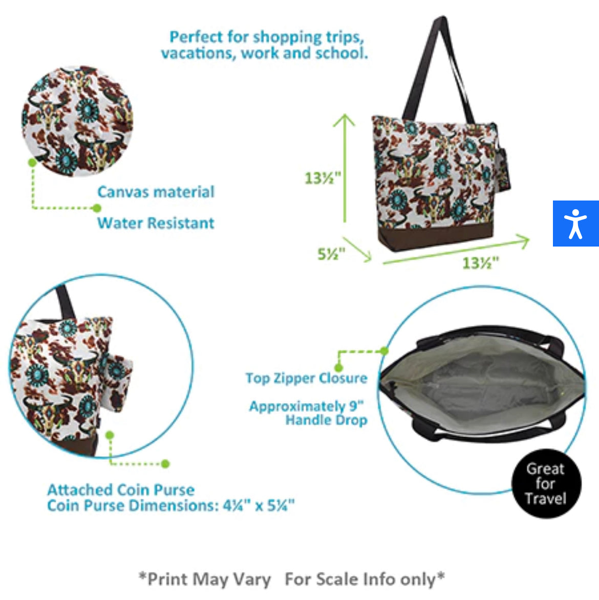 Bulls and Cows Canvas Tote Bag