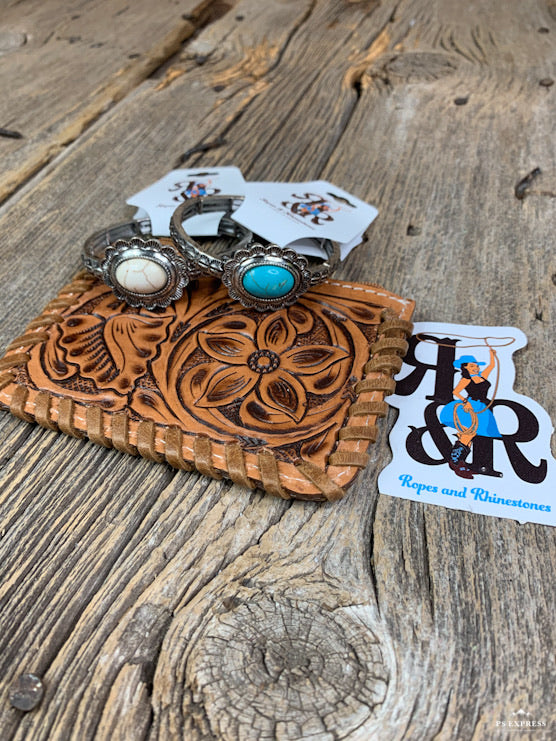 Stone Concho Stretch Bracelet