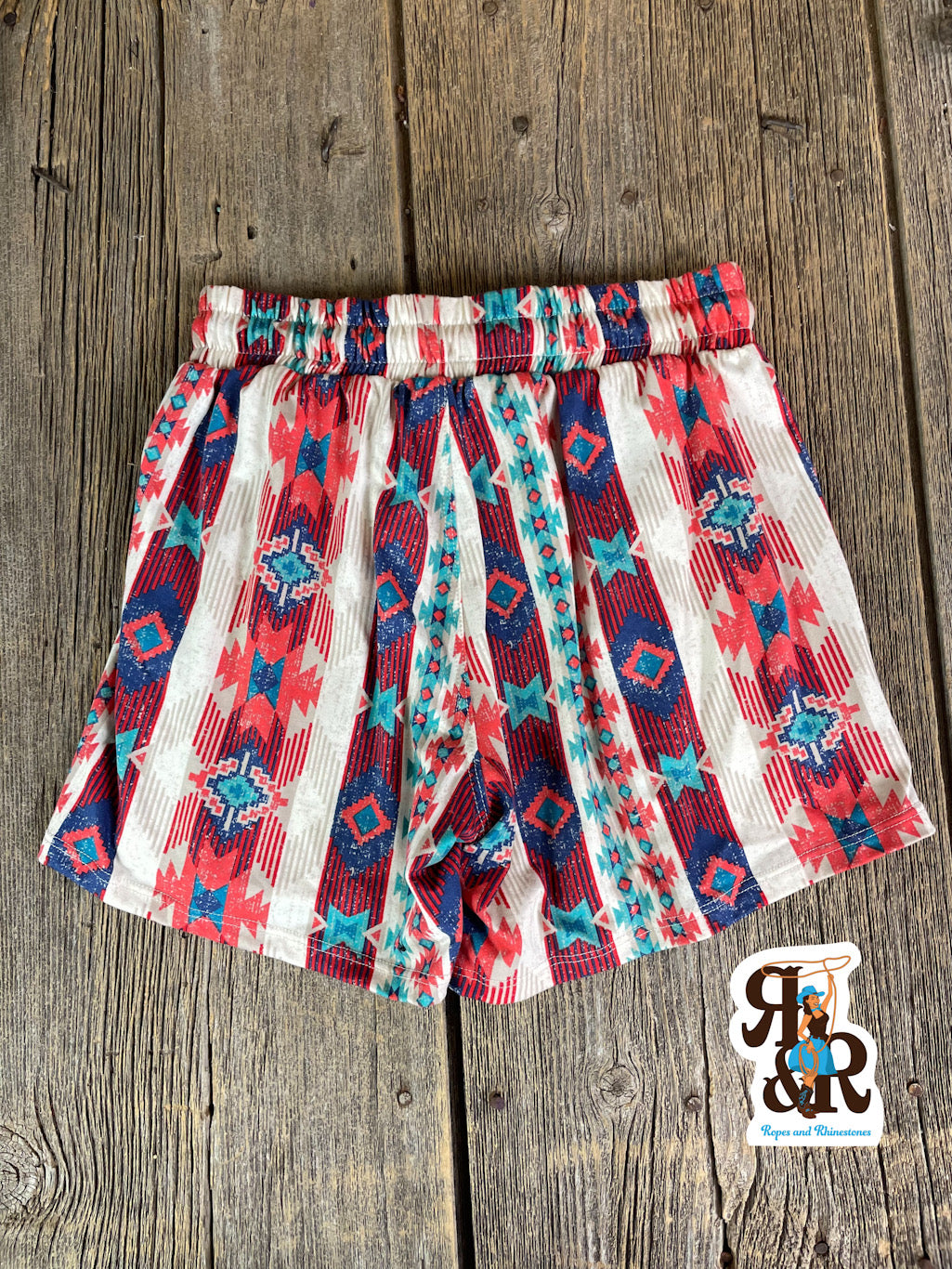 Coral Aztec Shorts