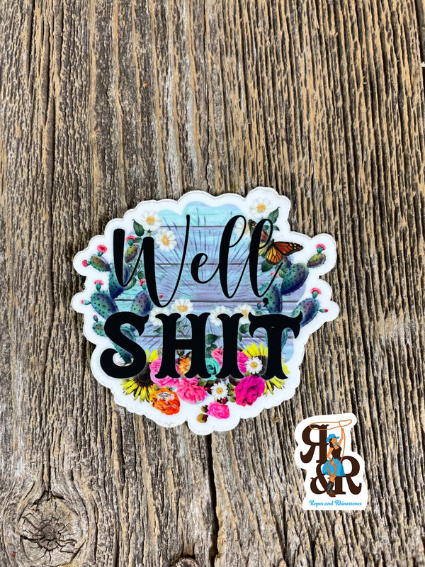 Funny Floral Sticker - Ropes and Rhinestones