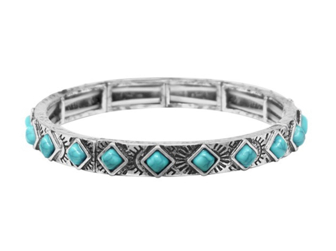 Diamond Stone Stretch Bracelet