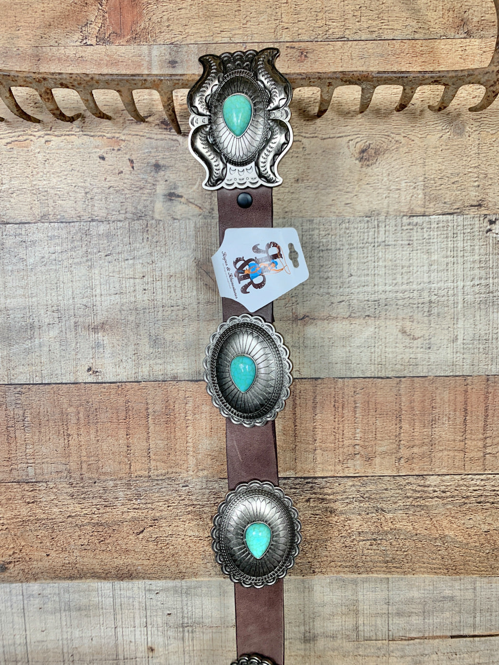 Tear Drop Turquoise Concho Belt