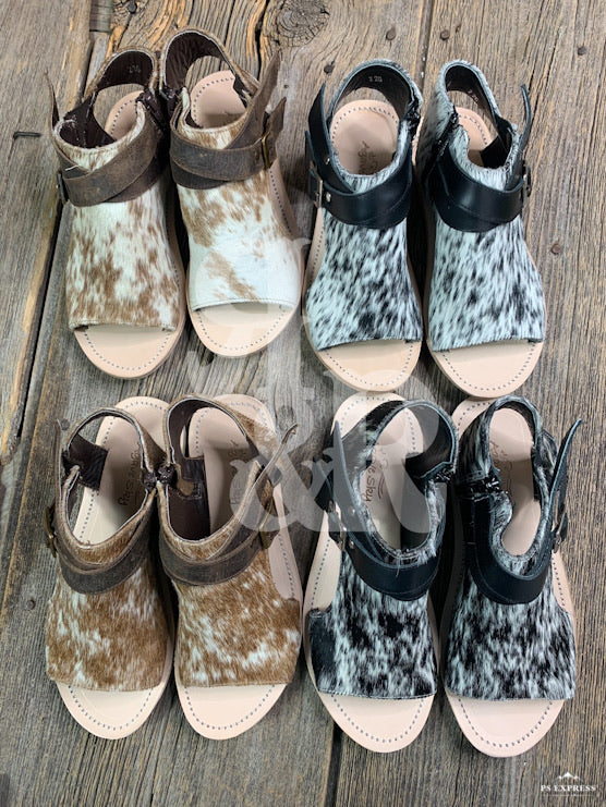 Cowhide Amber Sandals