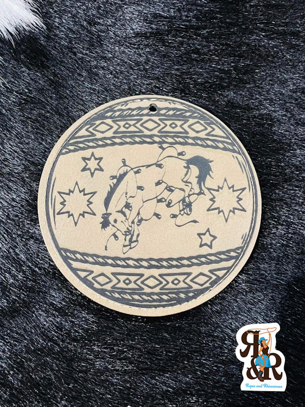 Western Leatherette Christmas Ornament