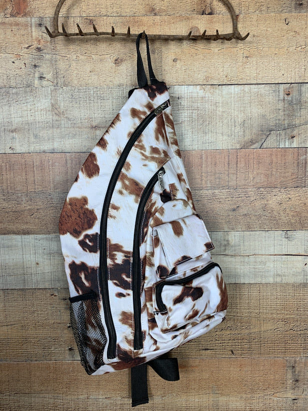 Cow Print Sling Bag