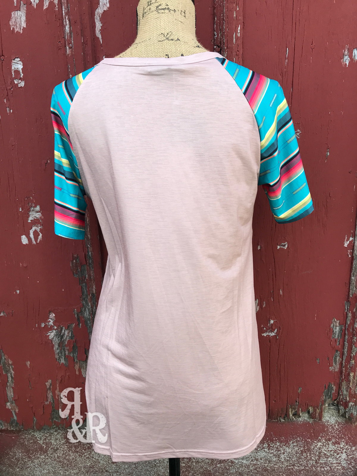 Bucking Bronc Cross Serape Top - Ropes and Rhinestones