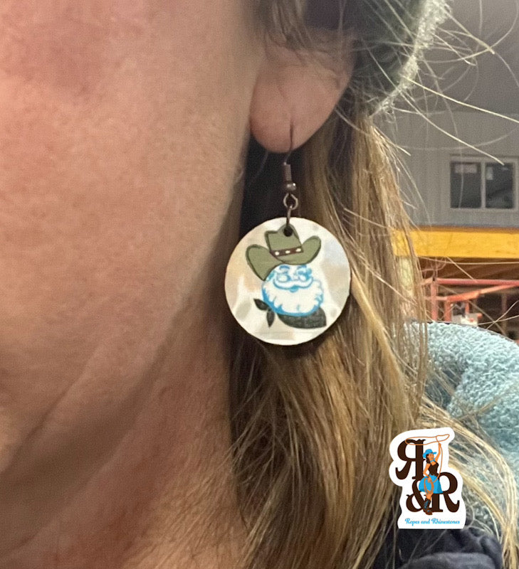 Cowboy Santa Earrings