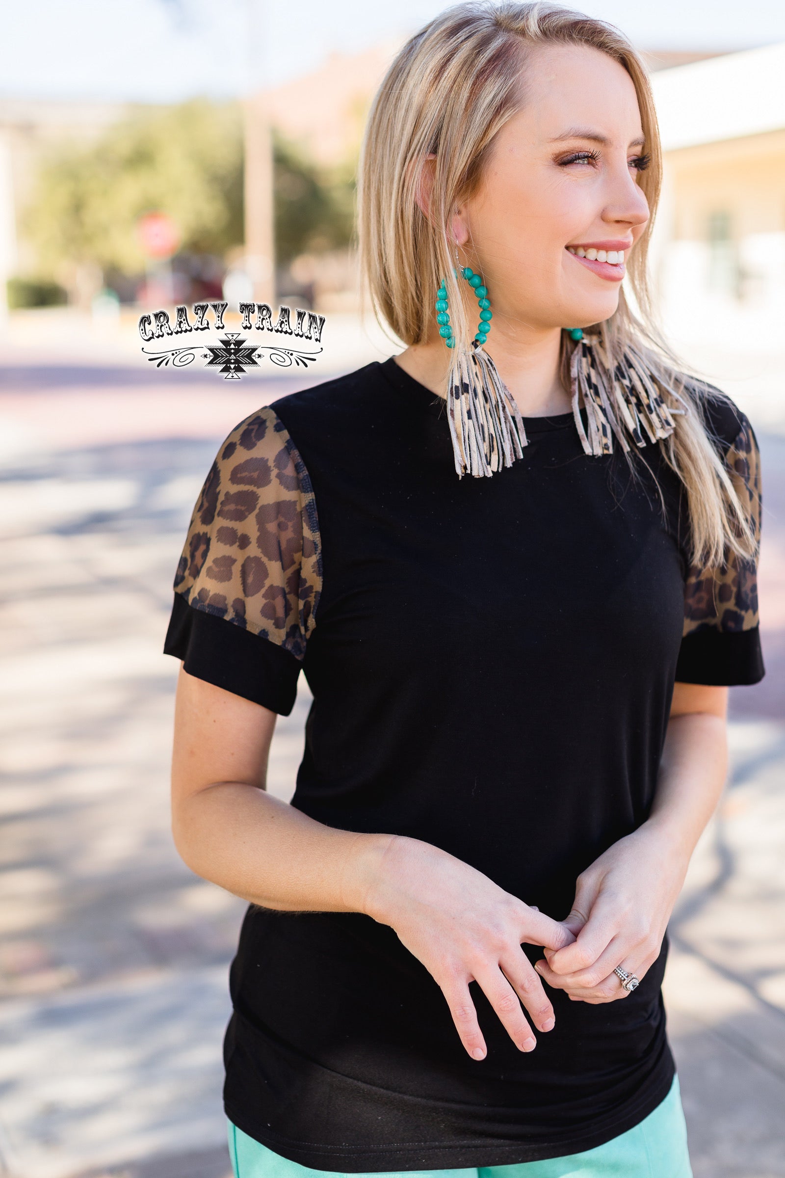 Cocktail Cat Leopard Top