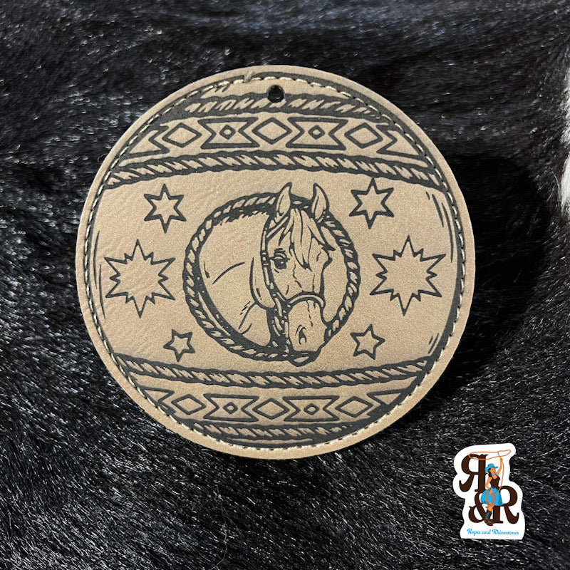 Western Leatherette Christmas Ornament