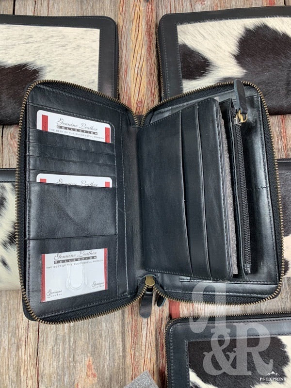 Cowhide Corral Organizer Wallet