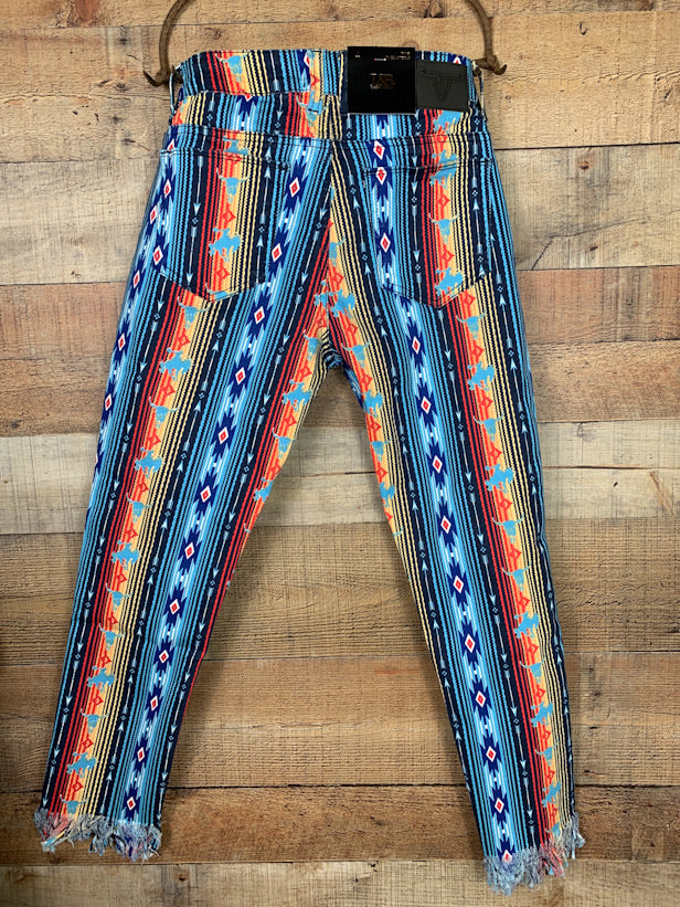 Serape Bucking Bronc Skinny Jeans