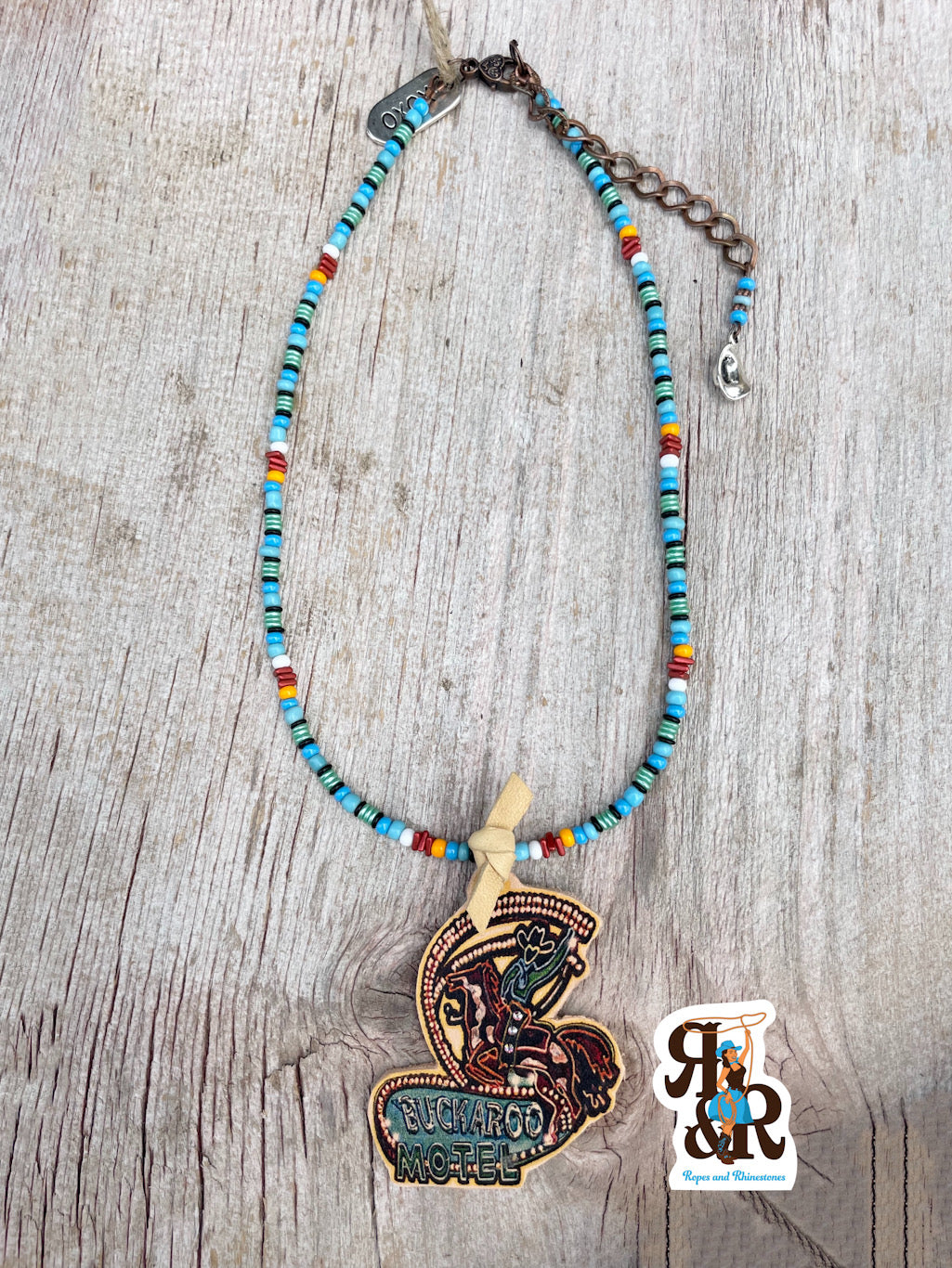 Buckaroo Motel 18” Leather Necklace