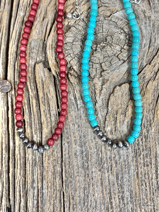 Stone Choker With Navajo Pearl Middle