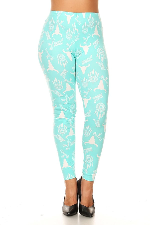Western Print Leggings