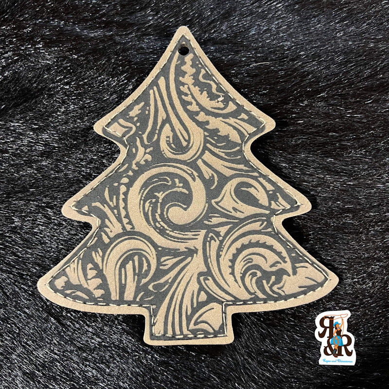 Western Leatherette Christmas Ornament