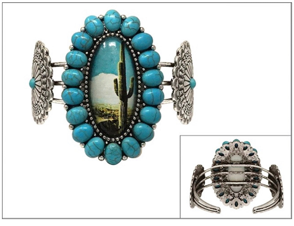 Cactus Bubble Turquoise Bracelet
