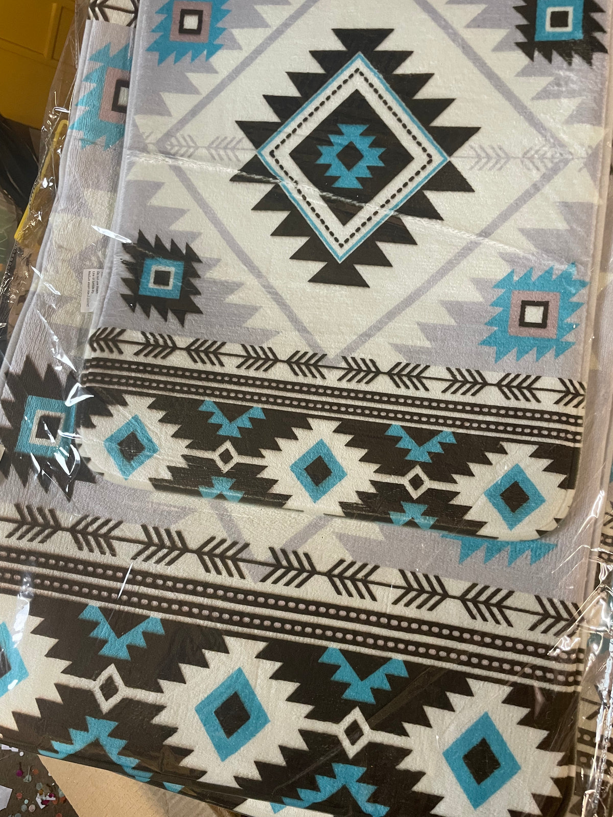 Western Print Bath Mat Set