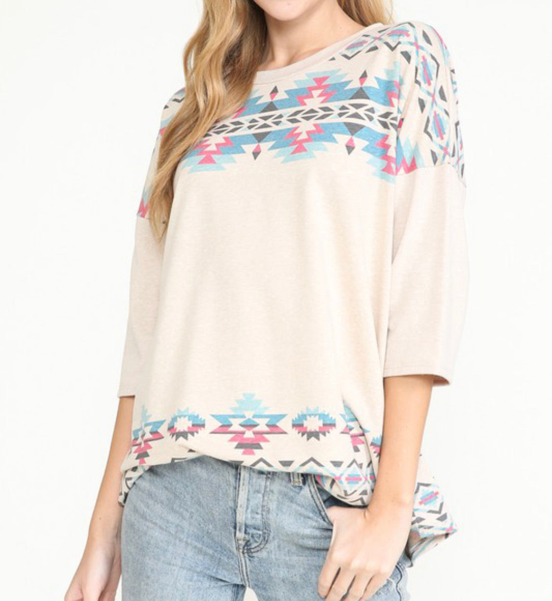 Tan Aztec Top