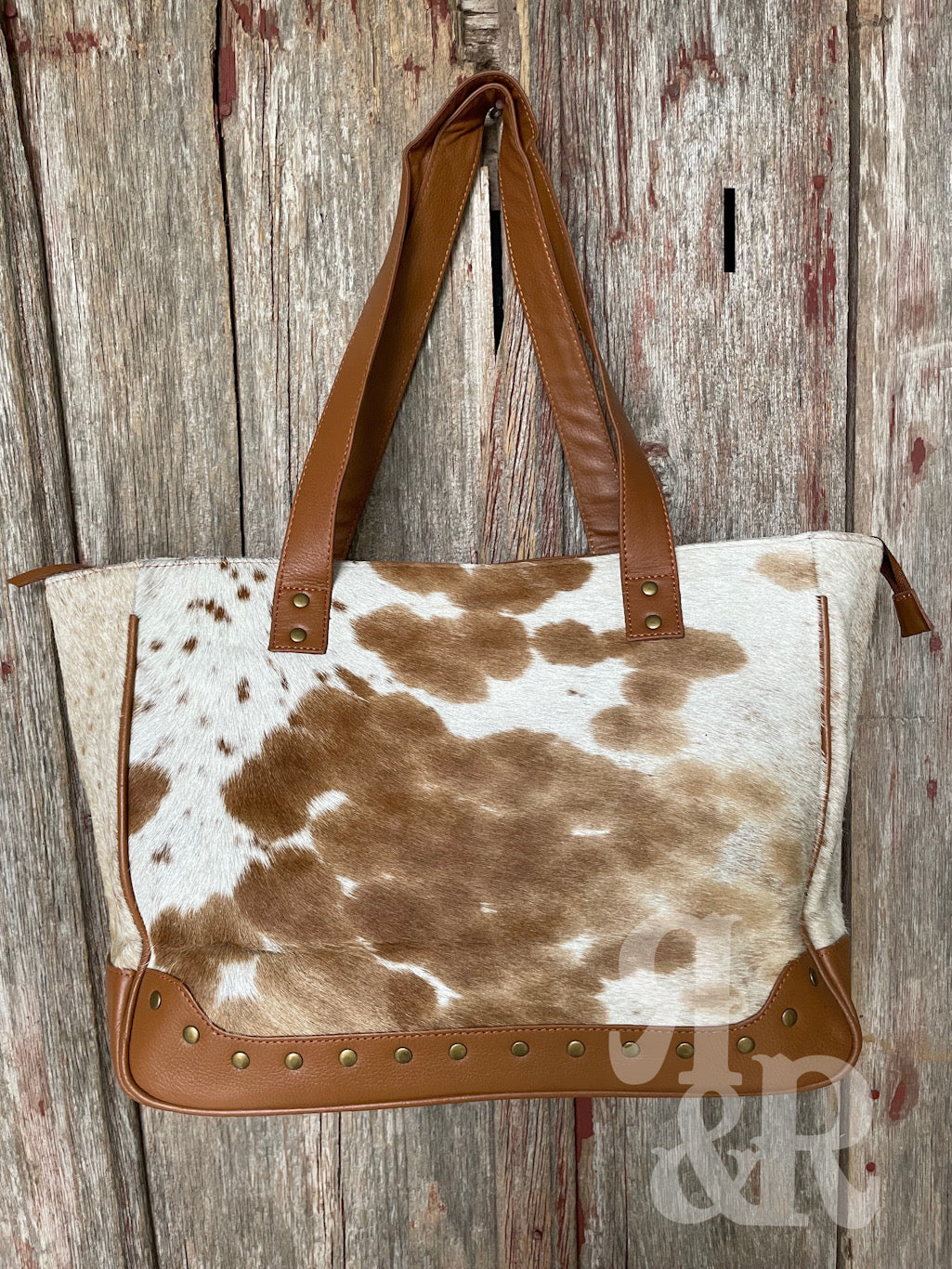 Cowhide Calamity Tote Bag