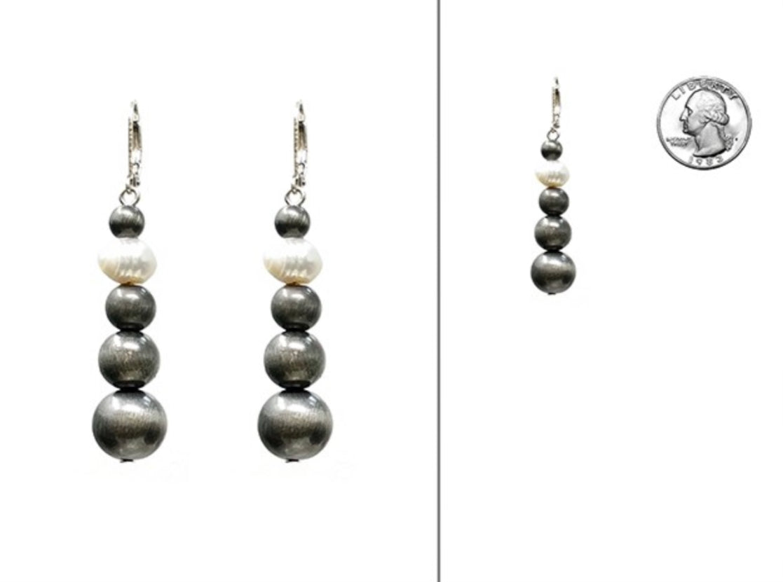 Western Pearl & Pearl Earrings
