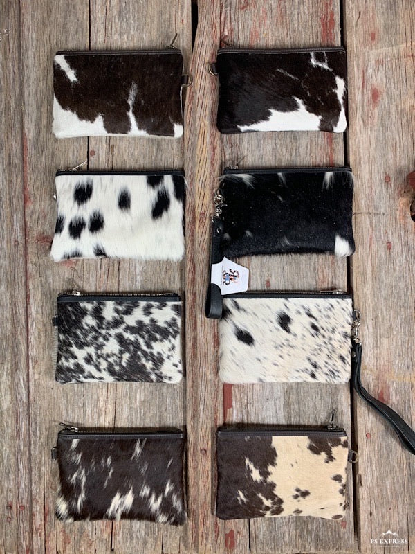 Cowhide Corral Wristlet