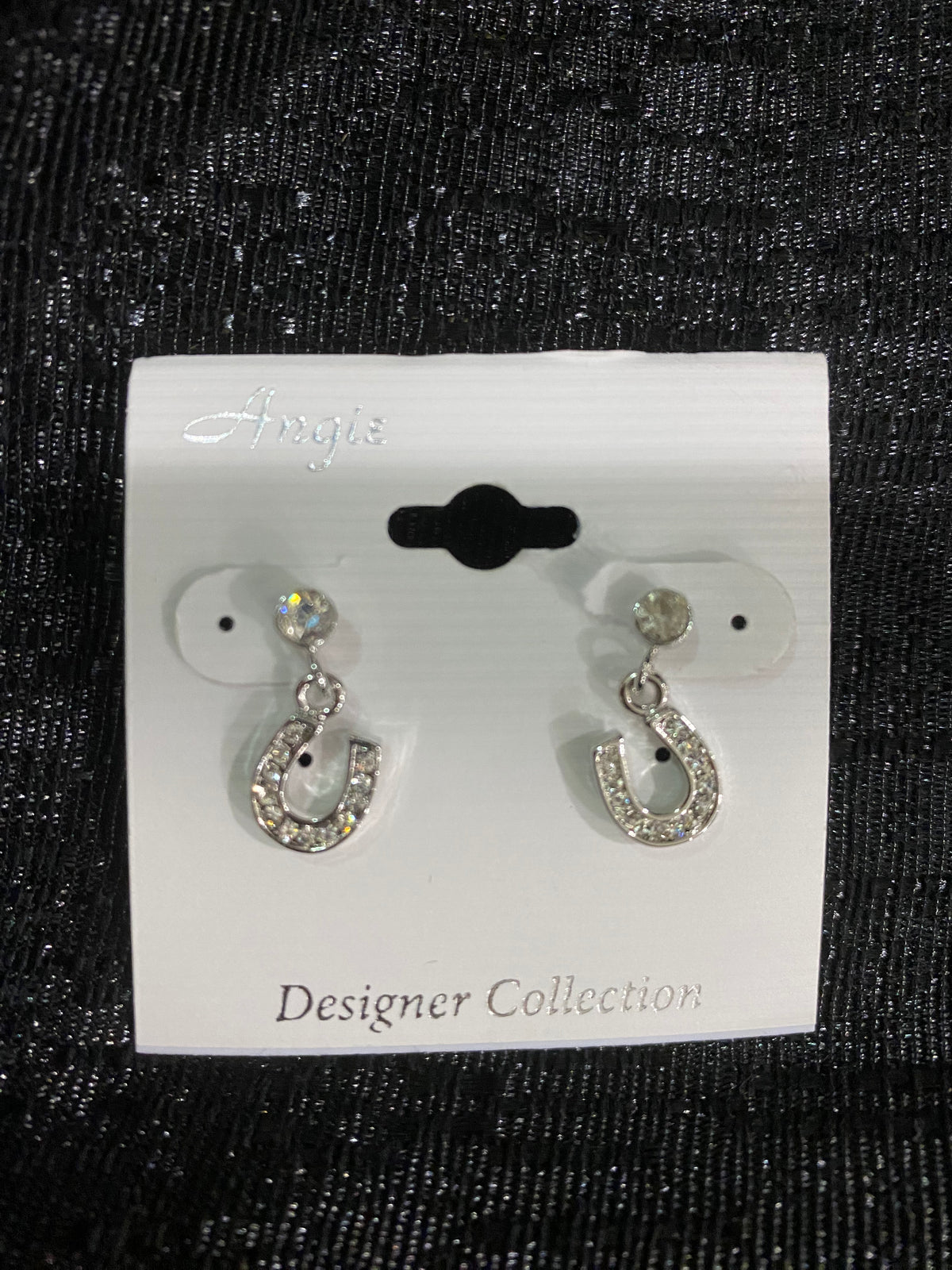 Crystal Horseshoe Dangle Earring