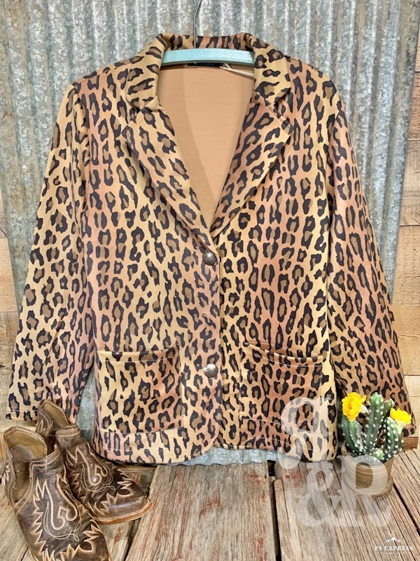 Leopard Blazer Jacket
