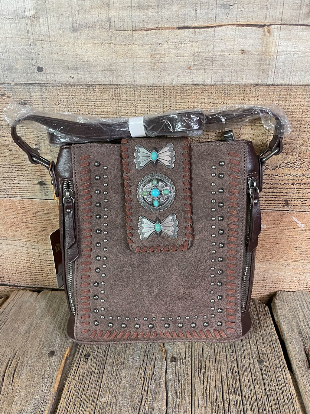 Wrangler Mariposa Concho Crossbody Bag