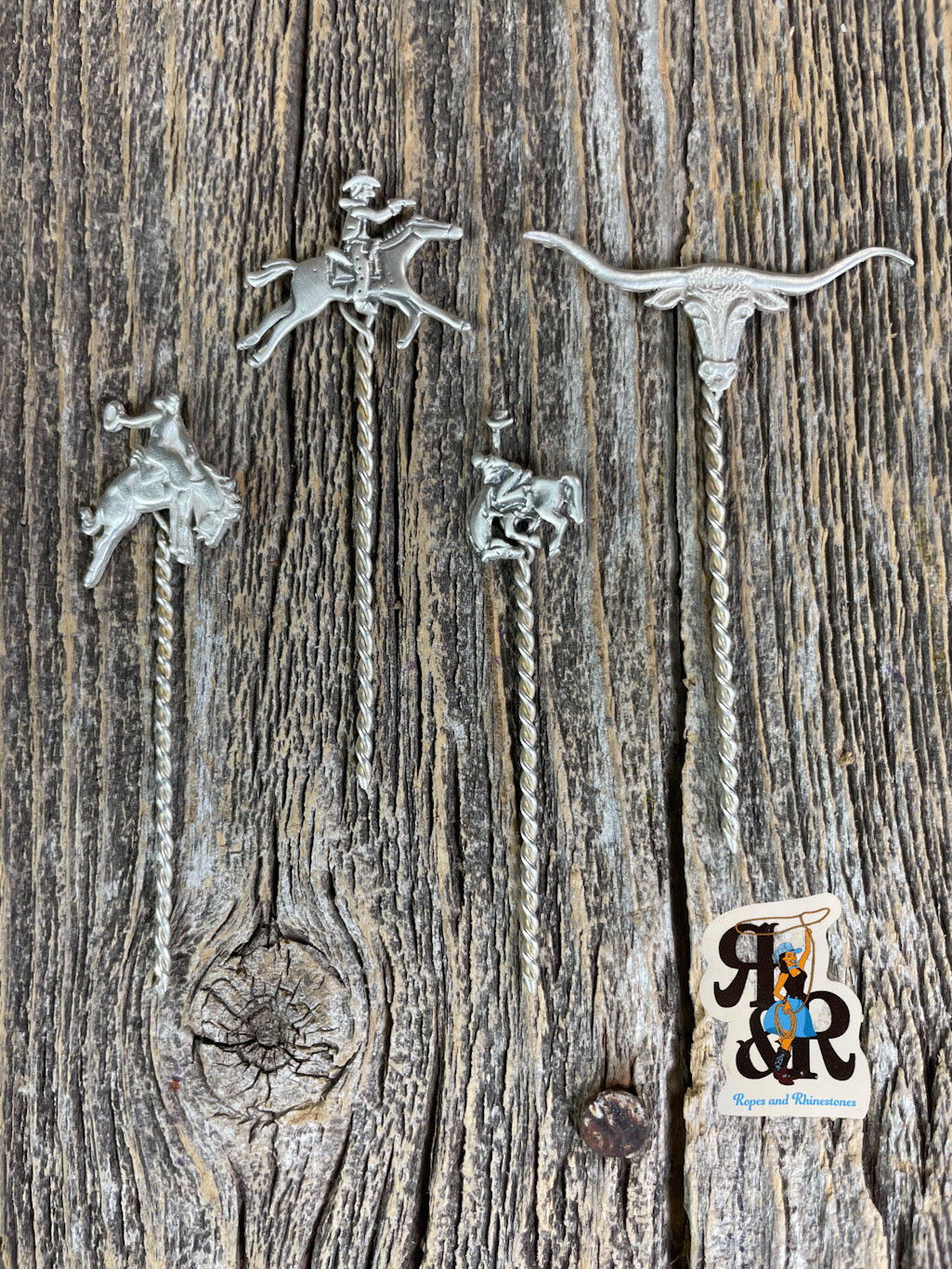 Cowboy with Pistol  Hat Pin/Toothpick