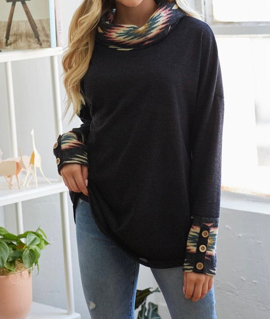 Aden Aztec Cowl Neck Tunic